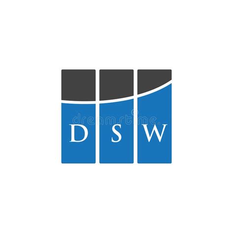 DSW Letter Logo Design on WHITE Background. DSW Creative Initials ...