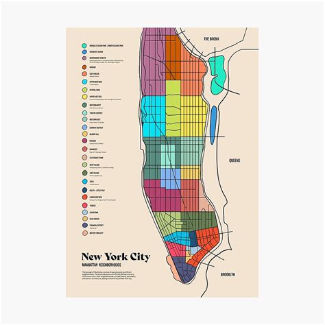 Map Neighborhoods Of Manhattan Royalty Free Vector Image, 55% OFF