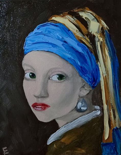 Girl with a Pearl Earring Original Art Girl Portrait by Jan Vermeer Oil ...