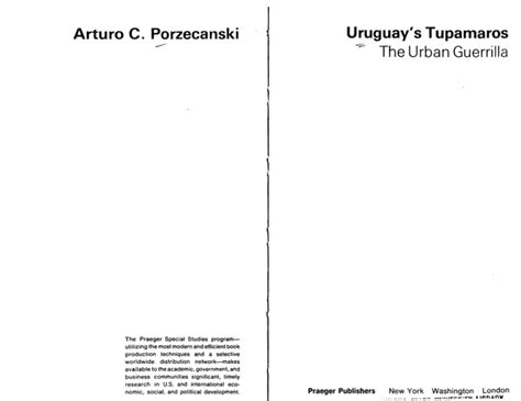 (PDF) Uruguay's Tupamaros: The Urban Guerrilla.