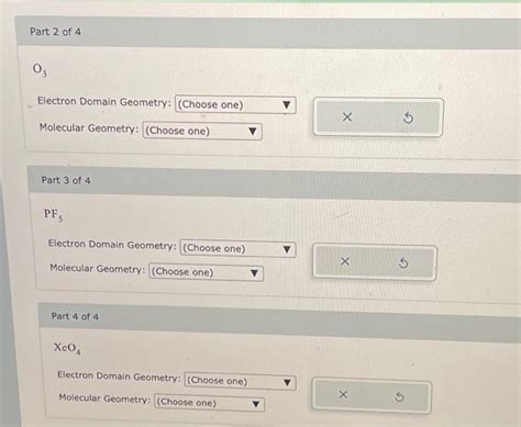 Solved O3 Electron Domain Geometry: Molecular Geometry: | Chegg.com