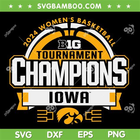 Iowa Hawkeyes Big Ten Champions 2024 SVG