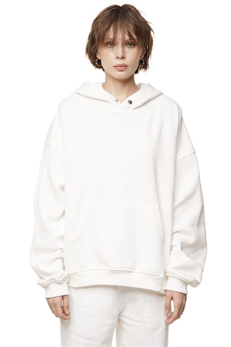 HOODED SWEATSHIRT - WHITE