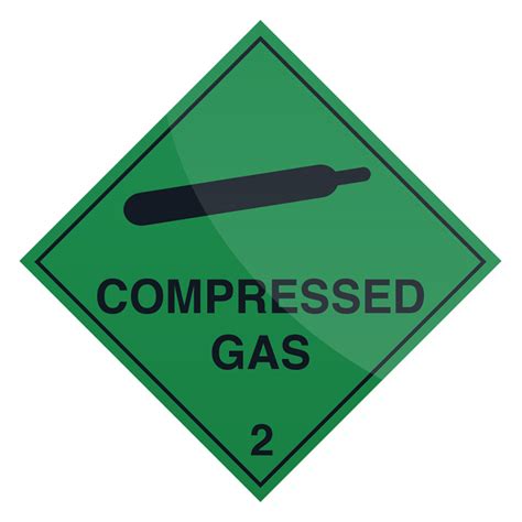 Compressed Gas Sign 100 x 100mm Self-Adhesive Signage Safety Signs | eBay