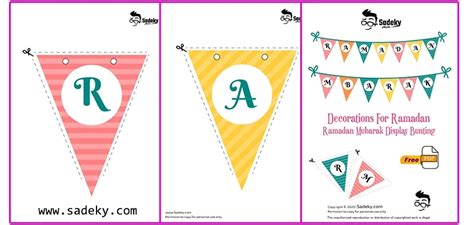 Free Ramadan Mubarak Bunting Printable 2024 | Sadeky