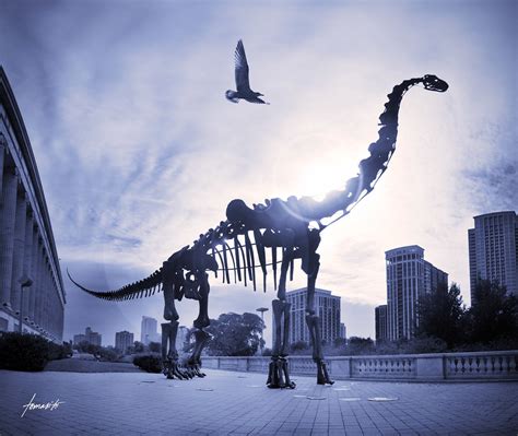 The Dinosaur and the City | I saw this huge Dino outside the… | Flickr