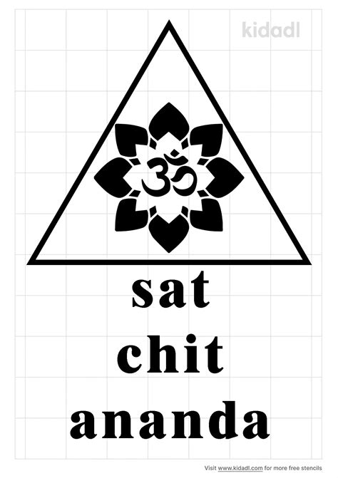 Free Sat Chit Ananda Stencil | Stencil Printables | Kidadl