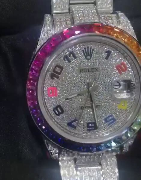 Check out the new rainbow diamond Rolex watch worth $1million