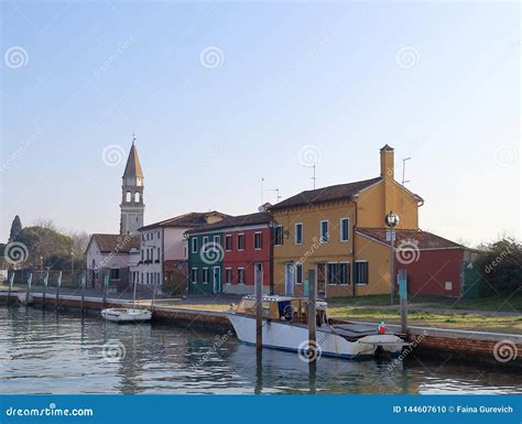 Colorful Small Brightly Painted Houses on the Island of Burano Stock Photo - Image of island ...