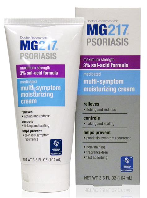 MG217 Psoriasis Cream, 3% Salicylic Acid Multi-Symptom Moisturizing ...