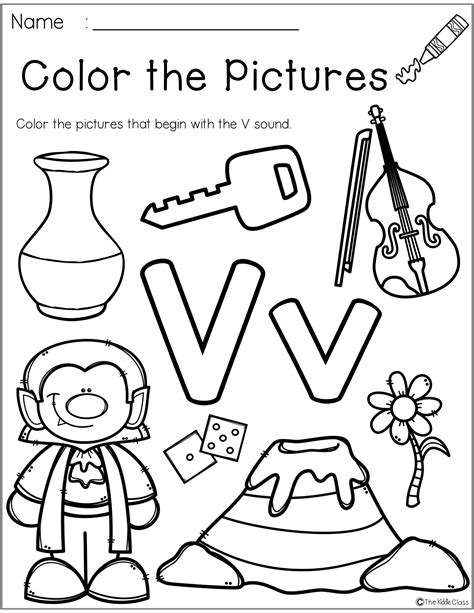 Letter of the Week V | Letter v worksheets, Kindergarten phonics ...