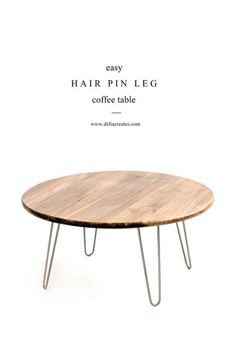 Hairpin Leg Coffee Table TUTORIAL - delia creates | Coffee table, Round wood coffee table ...