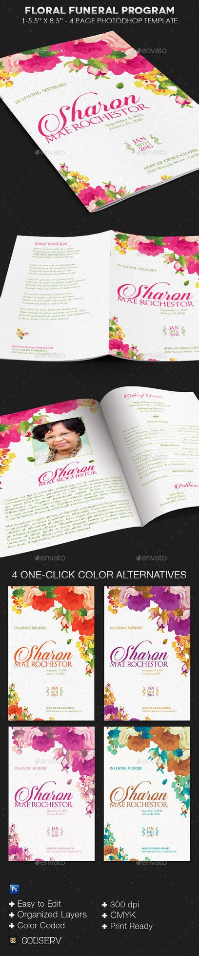 Floral Funeral Program Template by Godserv on DeviantArt