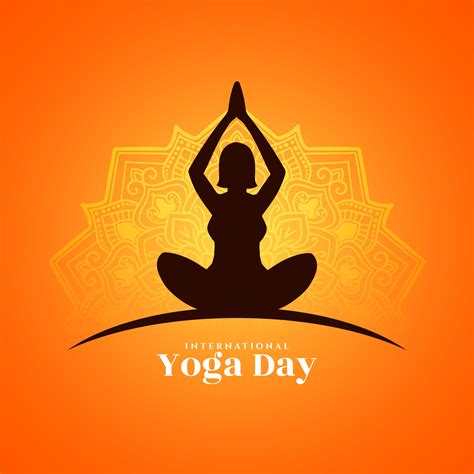 International Yoga day celebration elegant decorative background ...