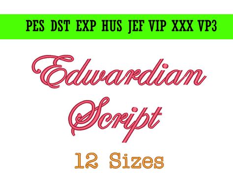 Edwardian Script Embroidery Font – SVG Shop