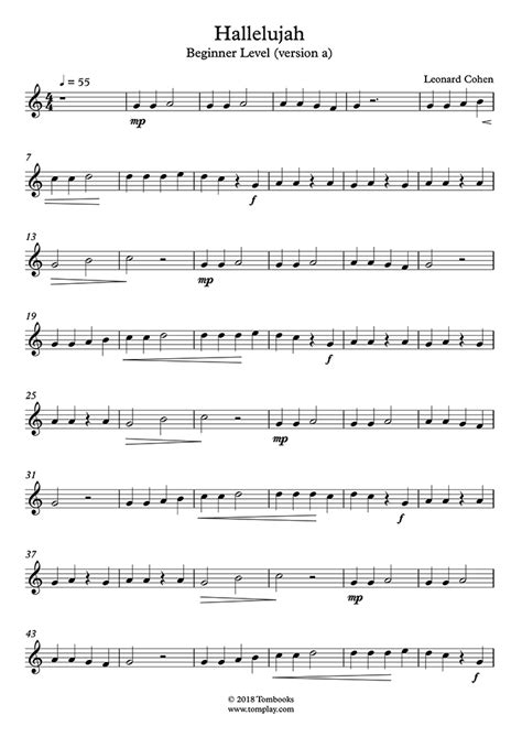 hallelujah piano sheet music printable free Hallelujah sheet piano cohen leonard buckley guitar ...