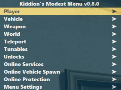 Kiddion's Mod Menu Externo v0.9.7 - GTA - Downloads de Cheats / Utilitários - WebCheats