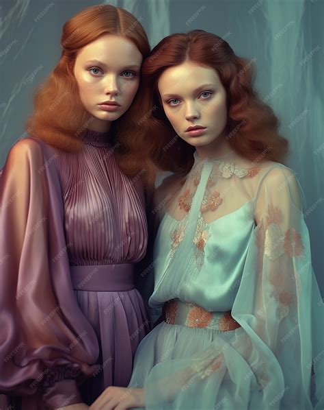 Premium Photo | Beautiful woman twins fashion model photoshoot