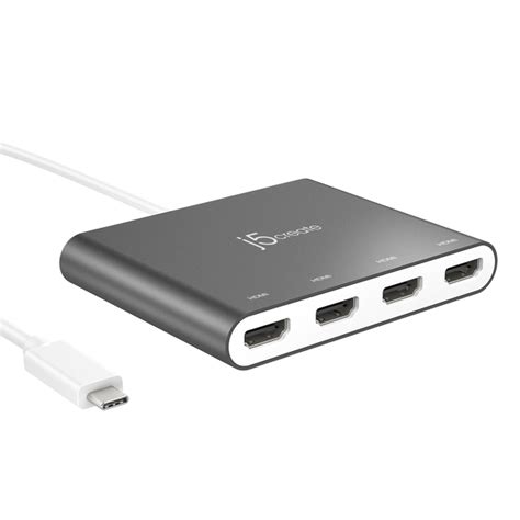 j5create | USB-C to 4-Port HDMI Multi-Monitor Adapter