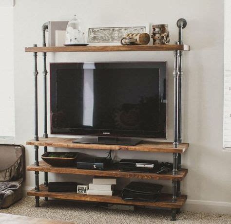 Image result for reclaimed wood entertainment center piping | Pipe Fittings | Meuble tv ...