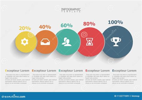 Infographic Design Template, 5 Step To Success Stock Vector - Illustration of information, icon ...