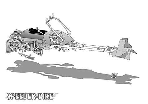 Star Wars - Speeder-Bike by Paul-Muad-Dib on DeviantArt