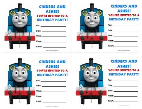 Thomas Tank Engine Birthday Invitations – Free Printable