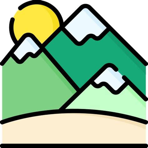 Mountains Special Lineal color icon