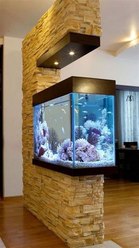 20+ Living Room Fish Tank In Wall Aquarium Design, Wall Aquarium ...