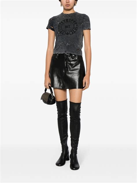 DSQUARED2 logo-print Cotton T-shirt | Black | FARFETCH