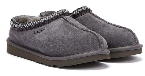 UGG Wool Tasman Dark Slippers in Grey (Grey) for Men - Lyst