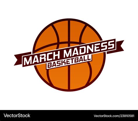 March madness basketball Royalty Free Vector Image