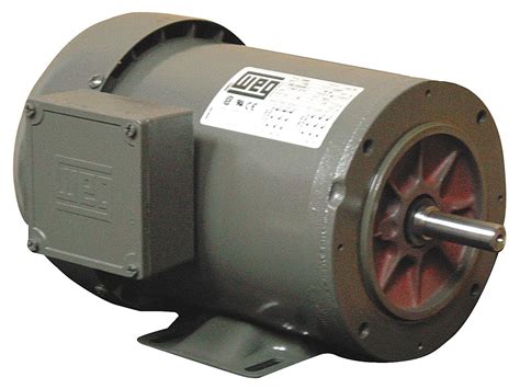 WEG .2518ES3EB56C TEFC Standard Efficiency Fractional Electric Motor, 1/4 HP, 3-Phase, 1760 RPM ...