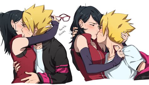 uchiha sarada and uzumaki boruto (naruto and 1 more) drawn by benteja | Danbooru