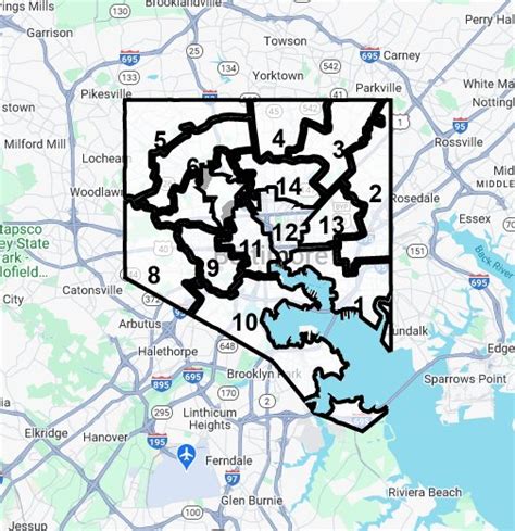 Baltimore City Council District Map | World Map 07