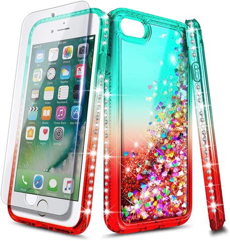 iPhone SE 2020 Case, iPhone 8 7 6S 6 Case with Tempered Glass Screen ...