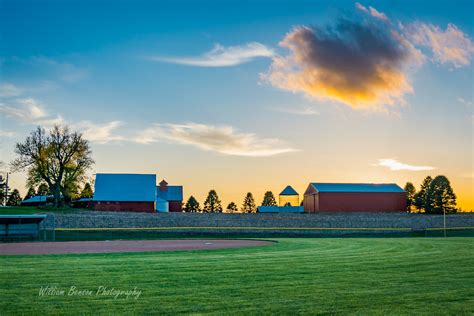 Baseball fields, barns and an IOWA sunset | Bill Benson | Flickr