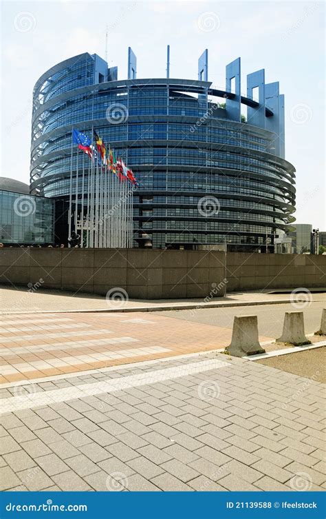 The European Parliament Building in Strasbourg Editorial Stock Photo ...