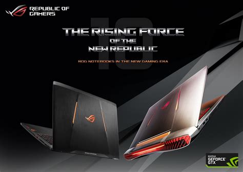 ASUS ROG Laptops NVIDIA GeForce GTX 10-Series Graphics Cards in the ...