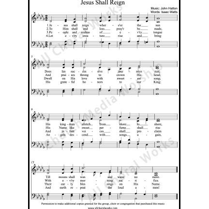 Jesus shall reign Sheet Music (SATB) Including Practice Music.