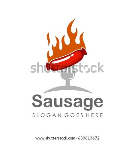 Sausage Logo Design Vector Stock Vector 639613672 - Shutterstock