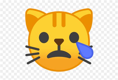 Ios Emoji Crying Cat Face - Crying Emoji PNG - FlyClipart