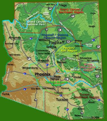 Rv Campgrounds Arizona Map