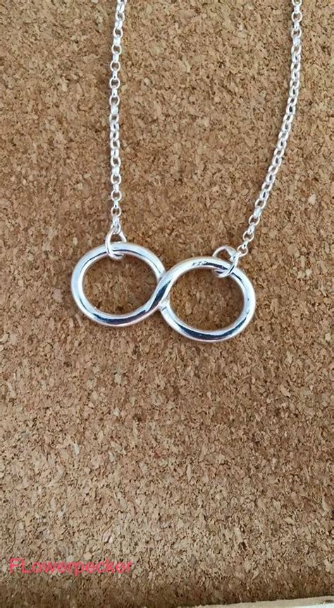 Infinity Silver Necklace Silver Infinity Pendant Infinity - Etsy