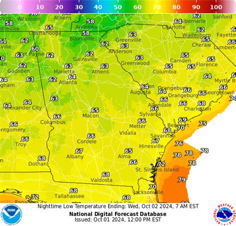 NOAA Graphical Forecast for Georgia