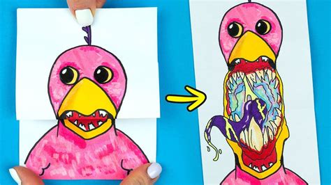 Drawing step by step crazy OPILA BIRD transformation | Garten of Banban ...