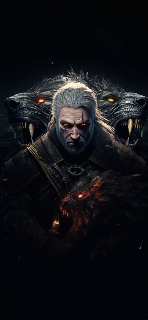 Witcher 3 Geralt & Wolves Black Wallpaper - Cool Geralt Wallpaper