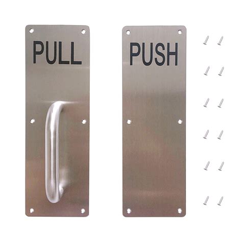 Aimyoo Stainess Steel Door Handle Pull and Push Plate Commercial Door Handle 766330239953 | eBay