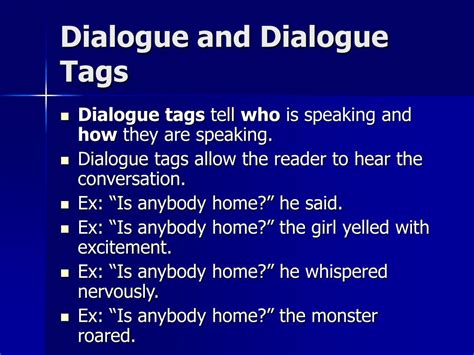 PPT - Dialogue and Dialogue Tags PowerPoint Presentation, free download ...