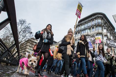 Thousands protest Donald Trump's travel ban in London | Daily Mail Online